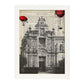 Lámina Ciudad de Jerez. Estilo Vintage. Ilustración, fotografía y Collage con la Historia DE Jerez DE LA Frontera.-Artwork-Nacnic-A4-Marco Blanco-Nacnic Estudio SL