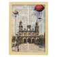 Lámina Ciudad de Las Palmas DE Gran Canaria. Ilustración, fotografía y Collage con la Historia DE Las Palmas DE Gran Canaria.-Artwork-Nacnic-A3-Marco Madera clara-Nacnic Estudio SL