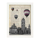 Lámina Ciudad de LUGO. Estilo Vintage. Ilustración, fotografía y Collage con la Historia DE LUGO.-Artwork-Nacnic-A4-Marco Blanco-Nacnic Estudio SL