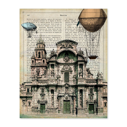 Lámina Ciudad de Murcia con la Historia DE Murcia.-Artwork-Nacnic-A4-Sin marco-Nacnic Estudio SL