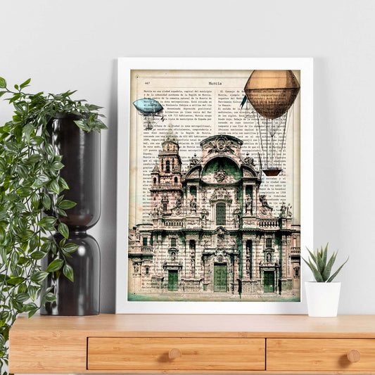 Lámina Ciudad de Murcia con la Historia DE Murcia.-Artwork-Nacnic-Nacnic Estudio SL