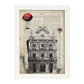 Lámina Ciudad de Pamplona. Estilo Vintage. Ilustración, fotografía y Collage con la Historia DE Pamplona.-Artwork-Nacnic-A4-Marco Blanco-Nacnic Estudio SL