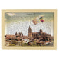 Lámina Ciudad de Salamanca con su Historia.-Artwork-Nacnic-A3-Marco Madera clara-Nacnic Estudio SL