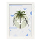 Lámina collage Bajo la palmera poster papel 250 gr alta calidad-Artwork-Nacnic-A4-Marco Blanco-Nacnic Estudio SL