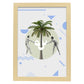 Lámina collage Bajo la palmera poster papel 250 gr alta calidad-Artwork-Nacnic-A4-Marco Madera clara-Nacnic Estudio SL