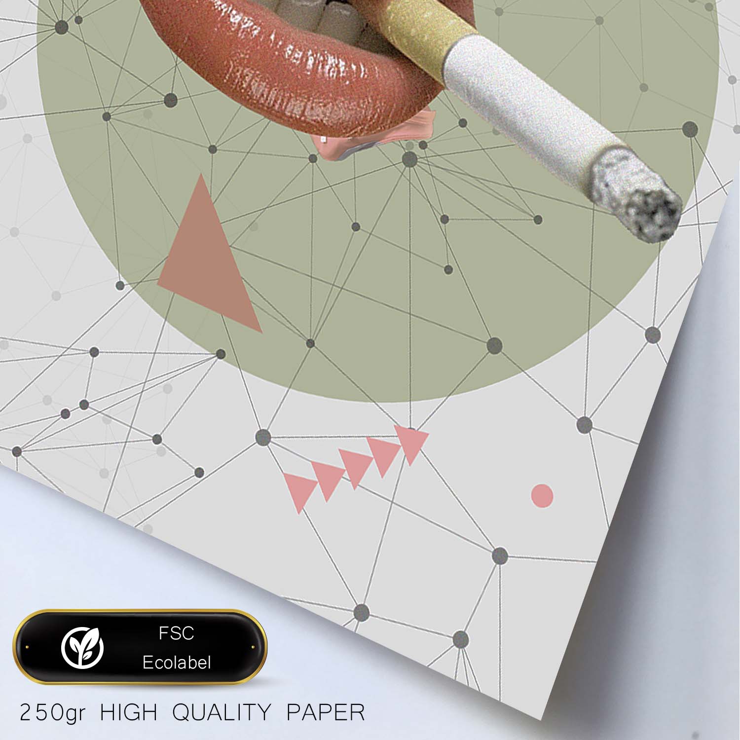 Lámina collage Cigarrillo poster papel 250 gr alta calidad-Artwork-Nacnic-Nacnic Estudio SL