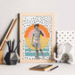 Lámina Collage Pop Art David en la playa poster papel 250 gr.-Artwork-Nacnic-Nacnic Estudio SL