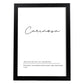 Lámina con definicion de palabras en italiano. Poster 'Cariñosa' de palabras con definiciones.-Artwork-Nacnic-A3-Marco Negro-Nacnic Estudio SL