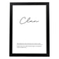 Lámina con definicion de palabras en italiano. Poster 'Clan' de palabras con definiciones.-Artwork-Nacnic-A3-Marco Negro-Nacnic Estudio SL