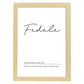 Lámina con definicion de palabras en italiano. Poster 'Fedele' de palabras con definiciones.-Artwork-Nacnic-A4-Marco Madera clara-Nacnic Estudio SL