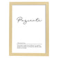 Lámina con definicion de palabras en italiano. Poster 'Paziente' de palabras con definiciones.-Artwork-Nacnic-A4-Marco Madera clara-Nacnic Estudio SL