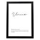 Lámina con definicion de palabras en italiano. Poster 'Unico' de palabras con definiciones.-Artwork-Nacnic-A3-Marco Negro-Nacnic Estudio SL