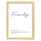 Lámina con definicion en inglés de Family. Poster de palabras con definiciones.-Artwork-Nacnic-A4-Marco Madera clara-Nacnic Estudio SL