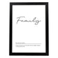 Lámina con definicion en inglés de Family. Poster de palabras con definiciones.-Artwork-Nacnic-A4-Marco Negro-Nacnic Estudio SL