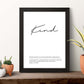 Lámina con definicion en inglés de Kind. Poster de palabras con definiciones.-Artwork-Nacnic-Nacnic Estudio SL
