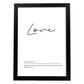 Lámina con definicion en inglés de Love. Poster de palabras con definiciones.-Artwork-Nacnic-A3-Marco Negro-Nacnic Estudio SL