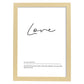 Lámina con definicion en inglés de Love. Poster de palabras con definiciones.-Artwork-Nacnic-A4-Marco Madera clara-Nacnic Estudio SL