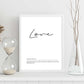 Lámina con definicion en inglés de Love. Poster de palabras con definiciones.-Artwork-Nacnic-Nacnic Estudio SL