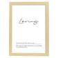 Lámina con definicion en inglés de Loving. Poster de palabras con definiciones.-Artwork-Nacnic-A3-Marco Madera clara-Nacnic Estudio SL