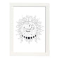 Lamina con la constelación Acuario. Poster con símbolo del zodiaco en y fondo blanco-Artwork-Nacnic-A4-Marco Blanco-Nacnic Estudio SL