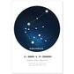 Lamina con la constelación Aquarius. Poster con símbolo del zodiaco en y fondo blanco-Artwork-Nacnic-A4-Sin marco-Nacnic Estudio SL