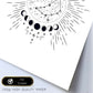 Lamina con la constelación Capricornio. Poster con símbolo del zodiaco en y fondo blanco-Artwork-Nacnic-Nacnic Estudio SL