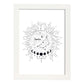 Lamina con la constelación Capricornio. Poster con símbolo del zodiaco en y fondo blanco-Artwork-Nacnic-A3-Marco Blanco-Nacnic Estudio SL