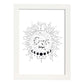 Lamina con la constelación Escorpio. Poster con símbolo del zodiaco en y fondo blanco-Artwork-Nacnic-A3-Marco Blanco-Nacnic Estudio SL