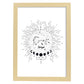 Lamina con la constelación Escorpio. Poster con símbolo del zodiaco en y fondo blanco-Artwork-Nacnic-A3-Marco Madera clara-Nacnic Estudio SL