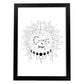 Lamina con la constelación Escorpio. Poster con símbolo del zodiaco en y fondo blanco-Artwork-Nacnic-A4-Marco Negro-Nacnic Estudio SL
