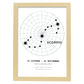 Lamina con la constelación Escorpio. Poster con símbolo del zodiaco en y fondo del cielo estrellado-Artwork-Nacnic-A4-Marco Madera clara-Nacnic Estudio SL