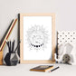 Lamina con la constelación Geminis. Poster con símbolo del zodiaco en y fondo blanco-Artwork-Nacnic-Nacnic Estudio SL
