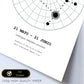 Lamina con la constelación Geminis. Poster con símbolo del zodiaco en y fondo del cielo estrellado-Artwork-Nacnic-Nacnic Estudio SL