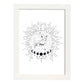 Lamina con la constelación Piscis. Poster con símbolo del zodiaco en y fondo blanco-Artwork-Nacnic-A4-Marco Blanco-Nacnic Estudio SL