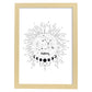 Lamina con la constelación Sagitario. Poster con símbolo del zodiaco en y fondo blanco-Artwork-Nacnic-A4-Marco Madera clara-Nacnic Estudio SL