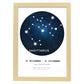 Lamina con la constelación Sagittarius. Poster con símbolo del zodiaco en y fondo blanco-Artwork-Nacnic-A3-Marco Madera clara-Nacnic Estudio SL