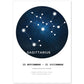 Lamina con la constelación Sagittarius. Poster con símbolo del zodiaco en y fondo blanco-Artwork-Nacnic-A4-Sin marco-Nacnic Estudio SL