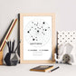 Lamina con la constelación Sagittarius. Poster con símbolo del zodiaco en y fondo del cielo estrellado-Artwork-Nacnic-Nacnic Estudio SL