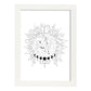 Lamina con la constelación Tauro. Poster con símbolo del zodiaco en y fondo blanco-Artwork-Nacnic-A4-Marco Blanco-Nacnic Estudio SL