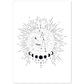 Lamina con la constelación Tauro. Poster con símbolo del zodiaco en y fondo blanco-Artwork-Nacnic-A4-Sin marco-Nacnic Estudio SL