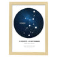 Lamina con la constelación Virgo. Poster con símbolo del zodiaco en y fondo blanco-Artwork-Nacnic-A3-Marco Madera clara-Nacnic Estudio SL