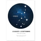 Lamina con la constelación Virgo. Poster con símbolo del zodiaco en y fondo blanco-Artwork-Nacnic-A4-Sin marco-Nacnic Estudio SL