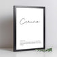 Lámina con la definición de la palabra Cariño en con fondo Blanco nórdico-Artwork-Nacnic-Nacnic Estudio SL