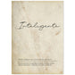 Lámina con la definición de la palabra Inteligente en con Fondo Vintage-Artwork-Nacnic-A4-Sin marco-Nacnic Estudio SL