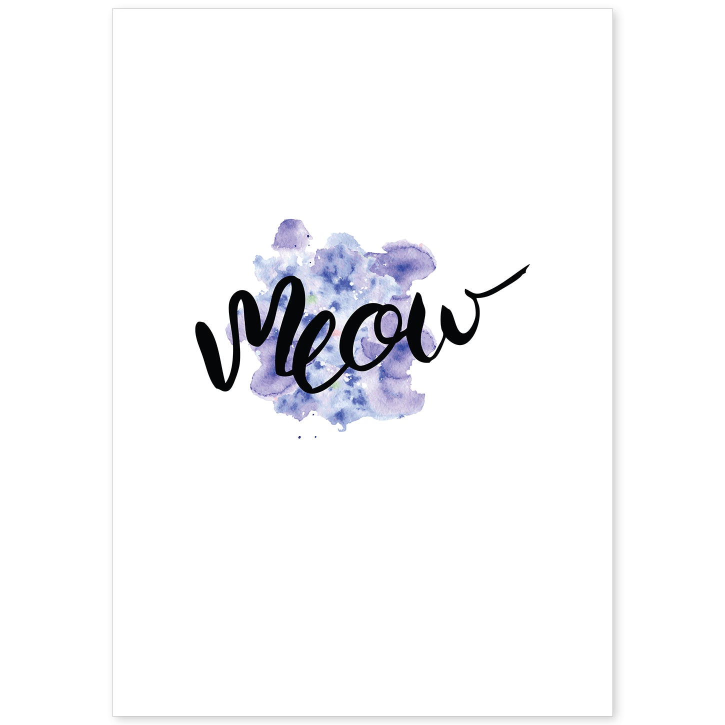 Lámina con mensajes felices coloridos.Poster 'Meow'-Artwork-Nacnic-A4-Sin marco-Nacnic Estudio SL