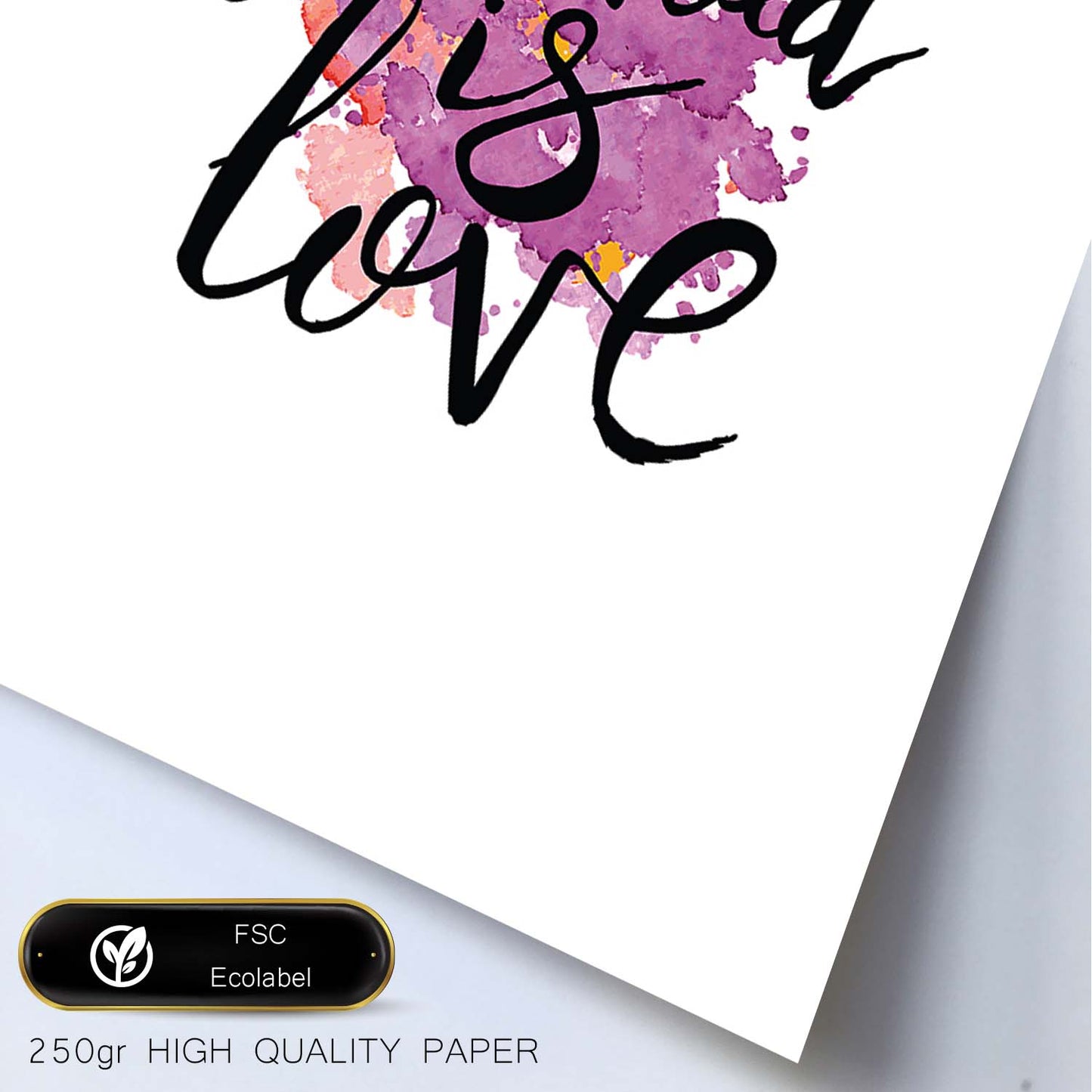 Lámina con mensajes felices coloridos.Poster 'Todo Lo Que Necesitas Es Amor'-Artwork-Nacnic-Nacnic Estudio SL