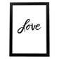 Lámina con mensajes felices en blanco y negro.Poster 'Amor'-Artwork-Nacnic-A3-Marco Negro-Nacnic Estudio SL
