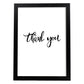 Lámina con mensajes felices en blanco y negro.Poster 'Gracias'-Artwork-Nacnic-A3-Marco Negro-Nacnic Estudio SL