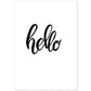 Lámina con mensajes felices en blanco y negro.Poster 'Hola'-Artwork-Nacnic-A4-Sin marco-Nacnic Estudio SL