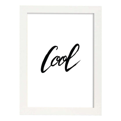 Lámina con mensajes felices en blanco y negro.Poster 'Quotes Blanco Y Negro'-Artwork-Nacnic-A4-Marco Blanco-Nacnic Estudio SL